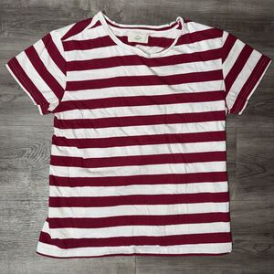 Zecmos Red White Striped T-Shirt Adult Men M Short Sleeve "Waldo"